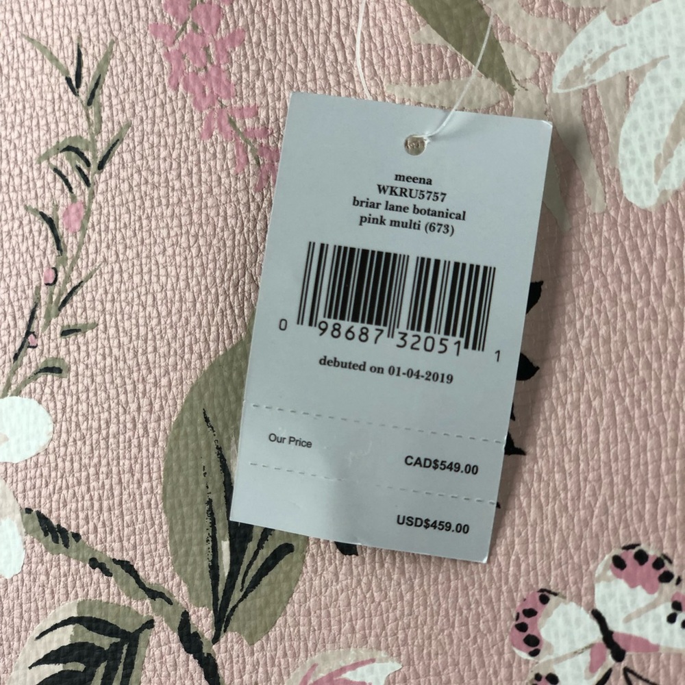 Kate Spade Pink Meena Briar Lane Botanical Bag - Picture 5 of 8